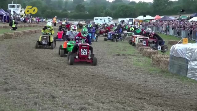 Check Out These Lawn Mower Drivers Battling Exhaustion in a Weird Race