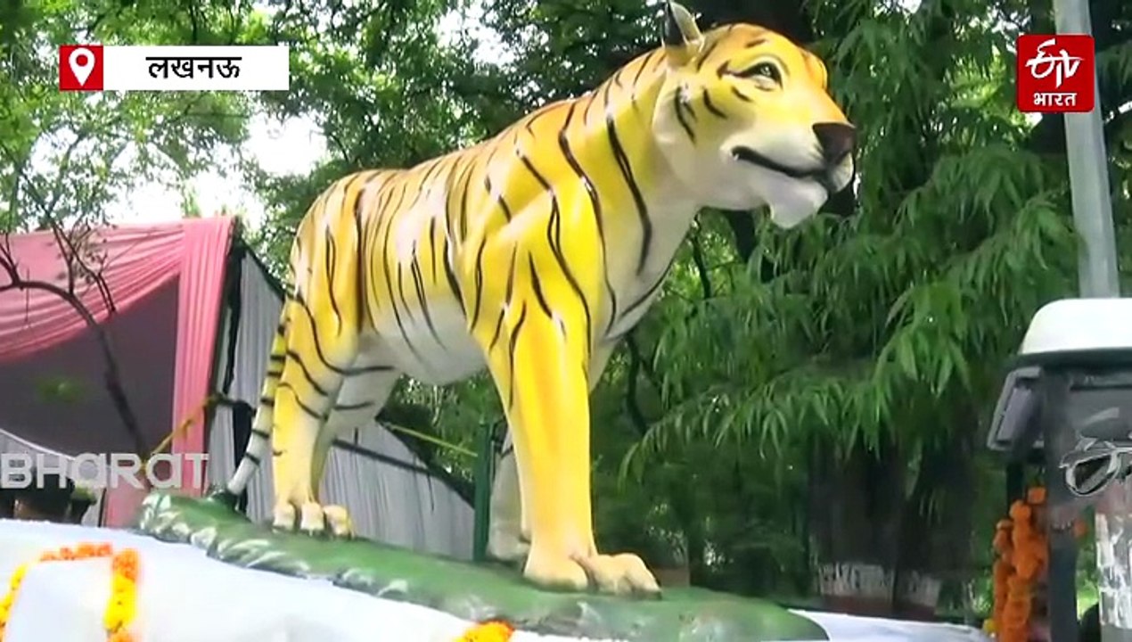 अंतरराष्ट्रीय बाघ दिवस; लखनऊ में मंत्री डॉ. अरुण सक्सेना बोले- उत्तर प्रदेश में बढ़ रहा बाघों का कुनबा, जंगल के पास कराई जा रही फेंसिंग