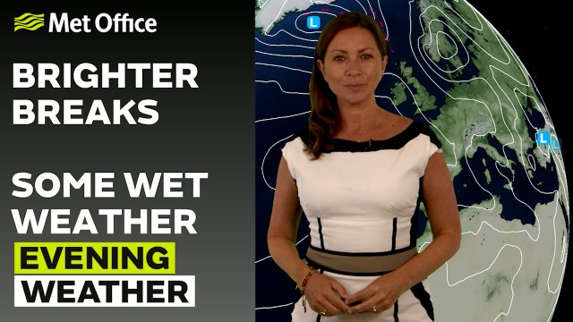 Met Office Evening Weather Forecast 29/07/25 – Scattered showers and cloud