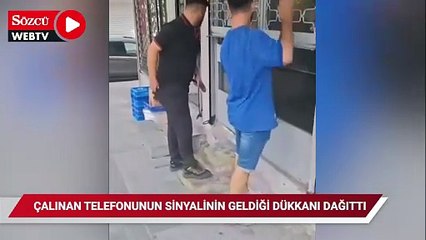 Çalınan 100 bin liralık telefonun sinyali telefoncudan gelince balyozla daldı