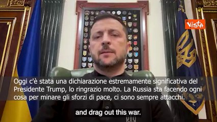 Zelensky ringrazia Trump per l'ultimatum a Putin: "Dichiarazione estremamente significativa"