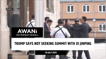 Trump says not seeking summit with Xi Jinping