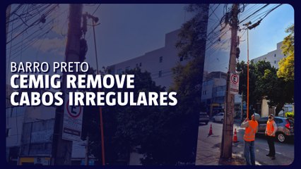 Cemig remove cabos irregulares no Barro Preto