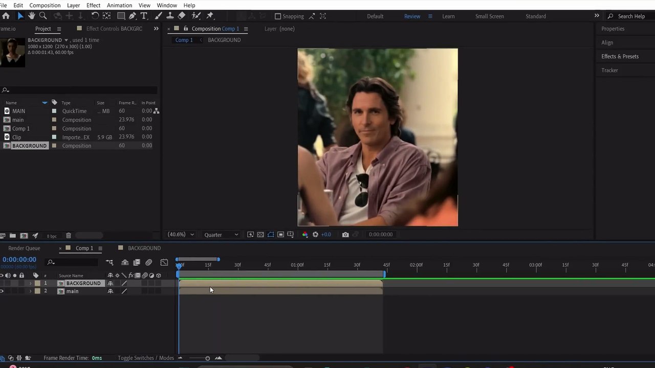 Background Zoom Glitch Tutorial in After Effects