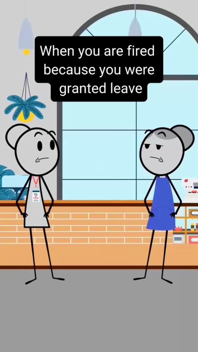 When you are fired because you were granted leave 🤣🤣🤣 #work #jobs #officelife#FunnyAnimation #CartoonComedy