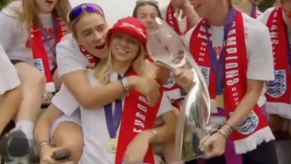 Watch: England victory parade highlights as thousands celebrate Euro 2025 win