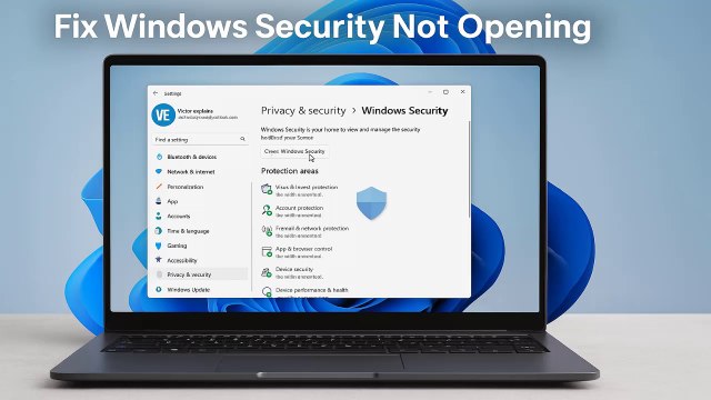 ⚠️ How to Repair Windows Security App in Windows 11 | Fix Defender Not Launching