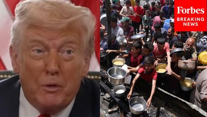 Trump Asked About Establishing 'Food Centers' In Gaza Amid Widespread Starvation