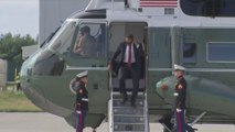 TRUMP and GRANDKIDS SHARE TOUCHING SCENE after MARINE ONE LANDING