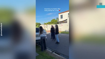 Daughter Surprises Family After a Year Abroad