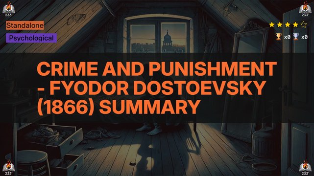 Crime and Punishment - Fyodor Dostoevsky (1866) Summary