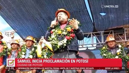 ​Samuel va a Potosí, es arropado por mineros y resalta la importancia de la producción y el turismo