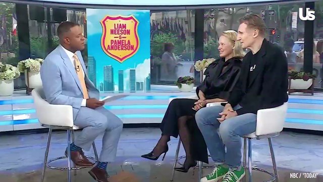 ‘Naked Gun’ Costars Liam Neeson and Pamela Anderson Address Dating Rumors: ‘Let’s Not Mold This’