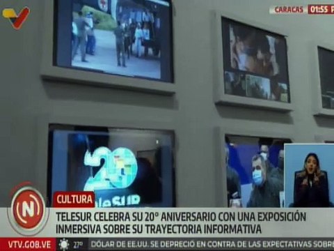 Telesur celebra 20° Aniversario con exposición inmersiva en el Museo de Bellas Artes