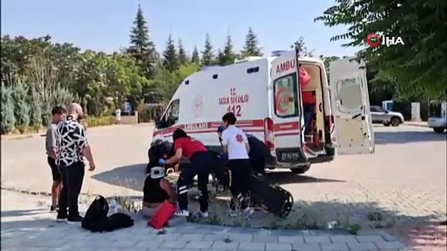 Karaman’da otomobille çarpışan motosikletin sürücüsü yaralandı