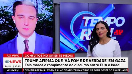 Trump contradiz Netanyahu e fala em fome na Faixa de Gaza | TEMPO REAL