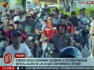 Pueblo de Valera celebra la victoria popular en las 18 alcaldías del estado Trujillo