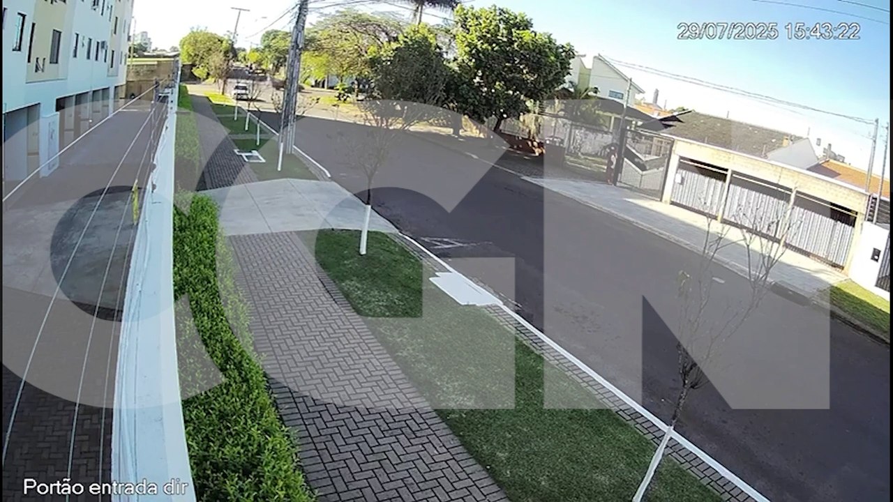 Câmeras registram perseguição no Pioneiros Catarinenses