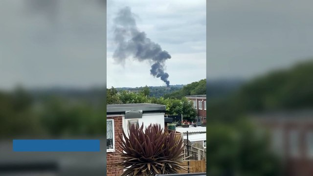 Smoke from the St John Fisher fire can be seen for miles