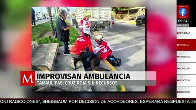A falta de ambulancias en Tampico, paramédicos improvisan ambulancia
