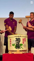 El Barça participa en un acto con los representantes del Vissel Kobe