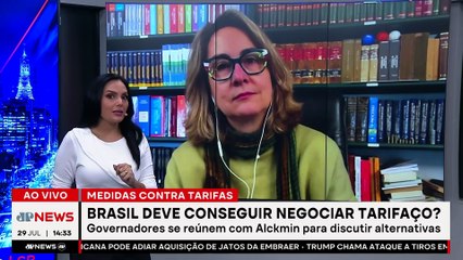 ALCKMIN E GOVERNADORES SE REÚNEM PARA DEBATER TARIFAÇO DE TRUMP | TEMPO REAL - 29/07/2025