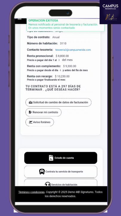 Cómo obtener tus facturas en la plataforma de Campus Residencias