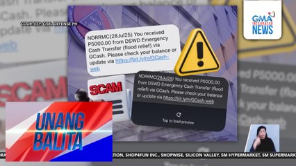 OCD, nagbabala laban sa text messages na galing daw sa NDRRMC at nangangako ng ayuda | Unang Balita