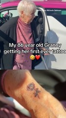 Grandma Gets First Tattoo to Check Off Her Bucket List