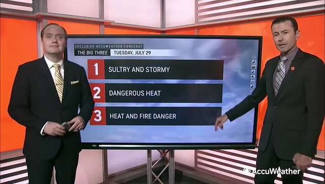 Humid and stormy across the Southeast