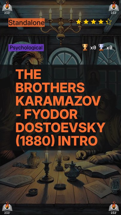The Brothers Karamazov - Fyodor Dostoevsky (1880) Intro