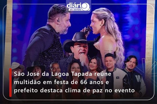 São José da Lagoa Tapada reúne multidão em festa de 66 anos e prefeito destaca clima de paz no evento