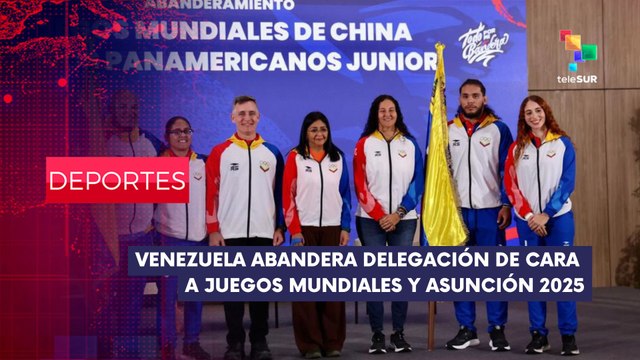 Abanderados atletas participantes de los Juegos Mundiales de Chengdú en China DEPORTES EDICIÓN CENTRAL 29-07-2025
