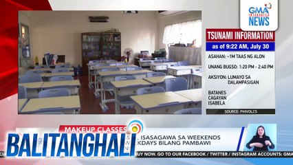 DepEd - Makeup classes, isasagawa sa weekends o dagdag-oras sa weekdays bilang pambawi sa class suspensions | Balitanghali