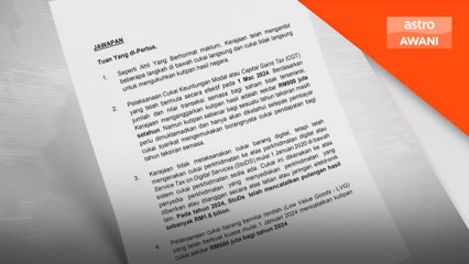 Kerajaan tidak teruskan pelaksanaan cukai HVGT - MOF