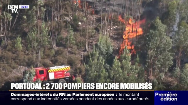 Face aux incendies au Portugal, 2.700 pompiers restent mobilisés dans le pays