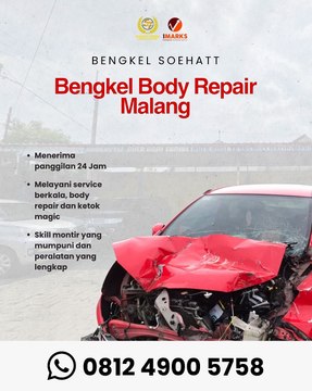 Hub. 0812 4900 5758, Pusat Bengkel Cat Body Repair Malang Perbaikan Mobil Penyok Bengkel Madjoe