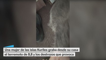 Una mujer graba el devastador terremoto de 8,8 en Kamchatka que activa alertas de tsunami en el Pacífico