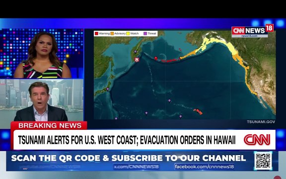 LIVE: Massive Earthquake Triggers Tsunami Alert in Hawaii, Japan, Russia | Evacuation Begins- N18L