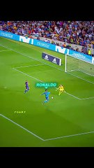 Messi's reaction to Ronaldo's goal ☠️