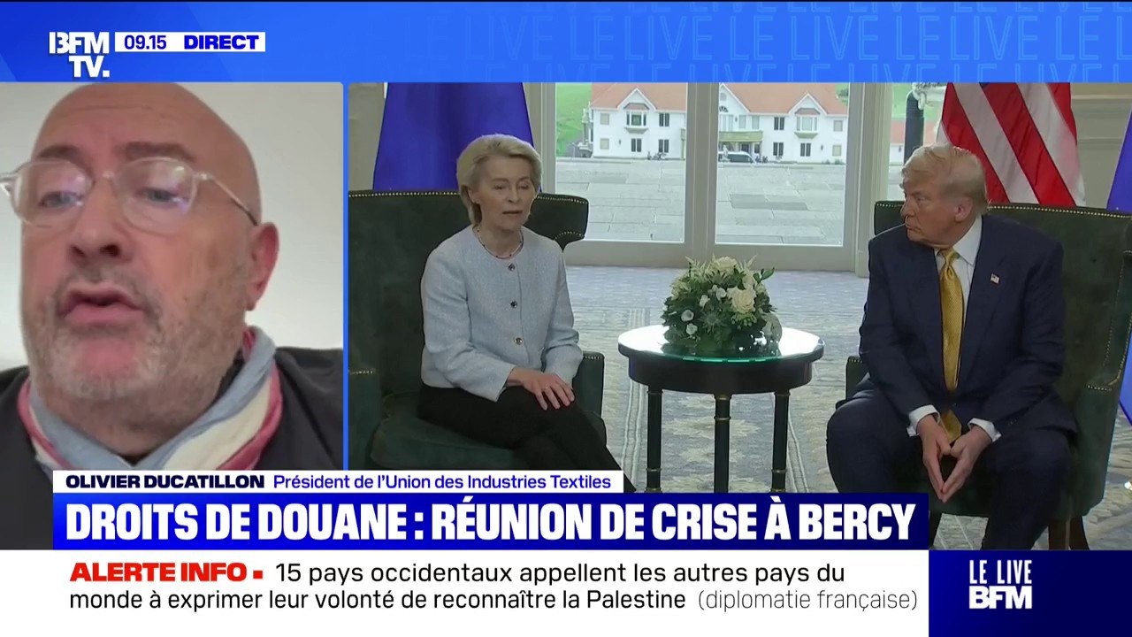 Olivier Ducatillon, président de l'Union des industries textiles, qualifie l'accord sur les droits de douane de "capitulation"