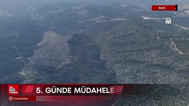 Bursa'nın Orhaneli-Harmancık hattındaki orman yangınına müdahale 5. gününde sürüyor
