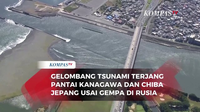 Gelombang Tsunami Terjang Kanagawa dan Chiba Jepang Usai Gempa 8,8 M di Rusia