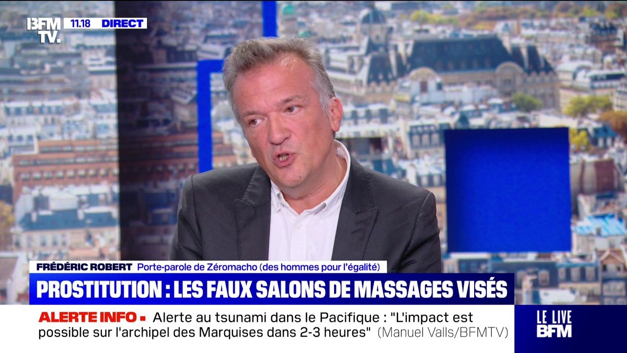 "Il y a du trafic d'être humains" derrière plusieurs faux salons de massage, explique Frédéric Robert, porte-parole de Zéromacho