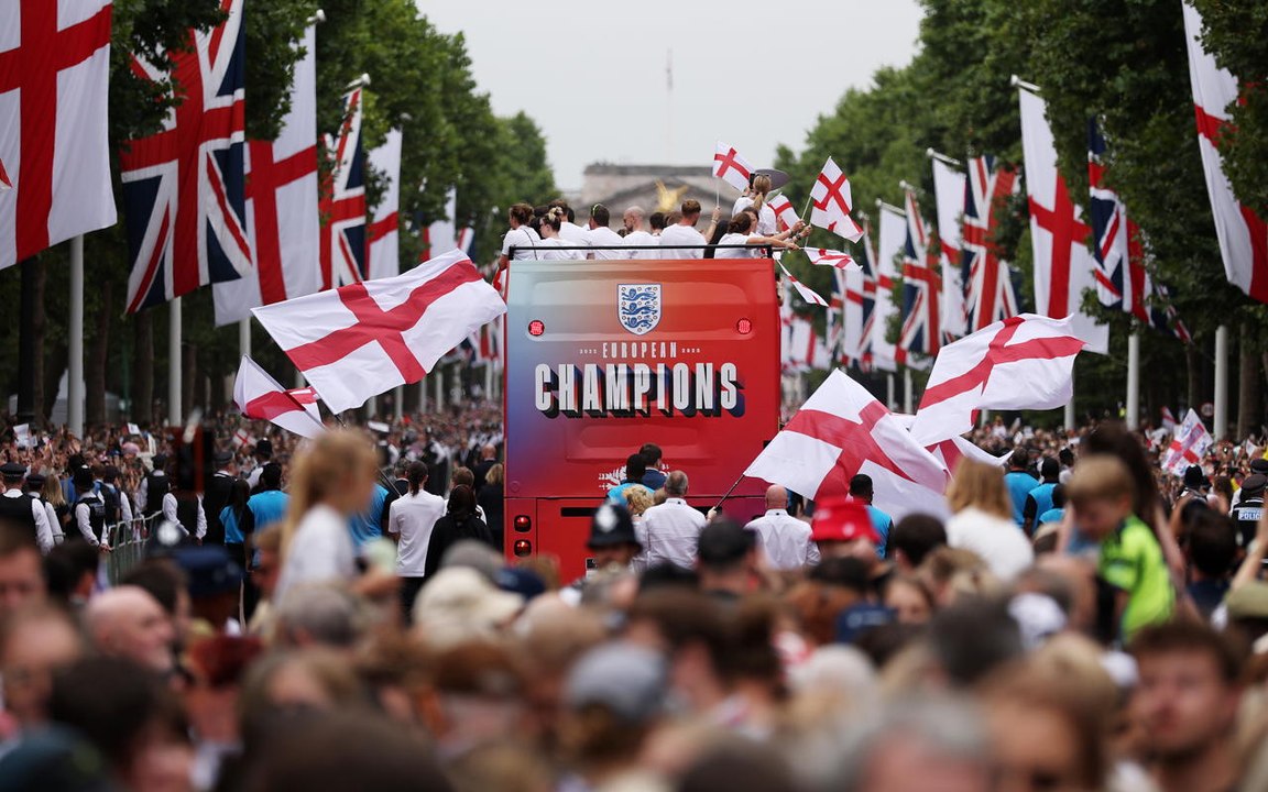 La festa della nazionale femminile inglese di calcio a Buckingham Palace