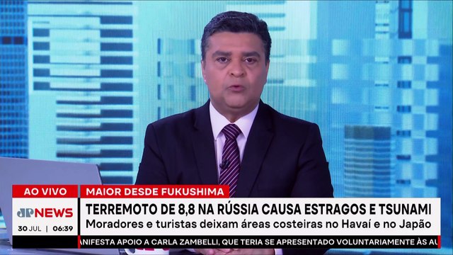 Terremoto de magnitude 8,8 provoca tsunami na Rússia