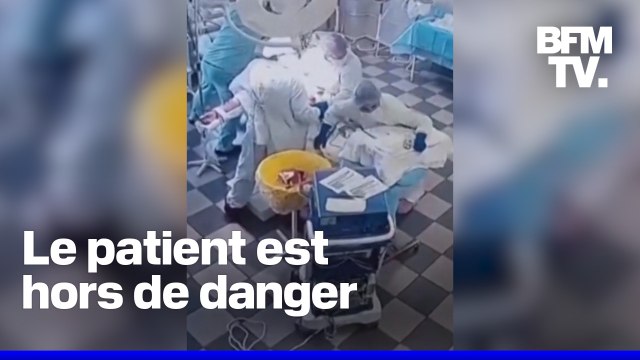 Des chirurgiens continuent d'opérer un patient pendant le séisme en Russie