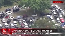 Tsunami uyarılarının yapıldığı Japonya'da halk korunmak için yüksek tepelere çıktı