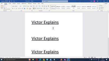 How do I remove underline text in Microsoft Word