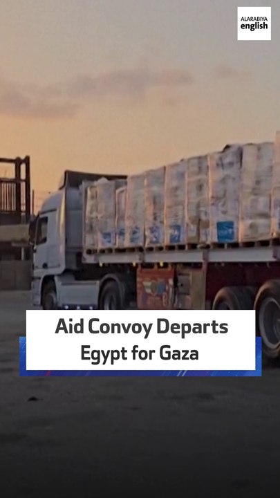 Aid Convoy Departs Egypt For Gaza